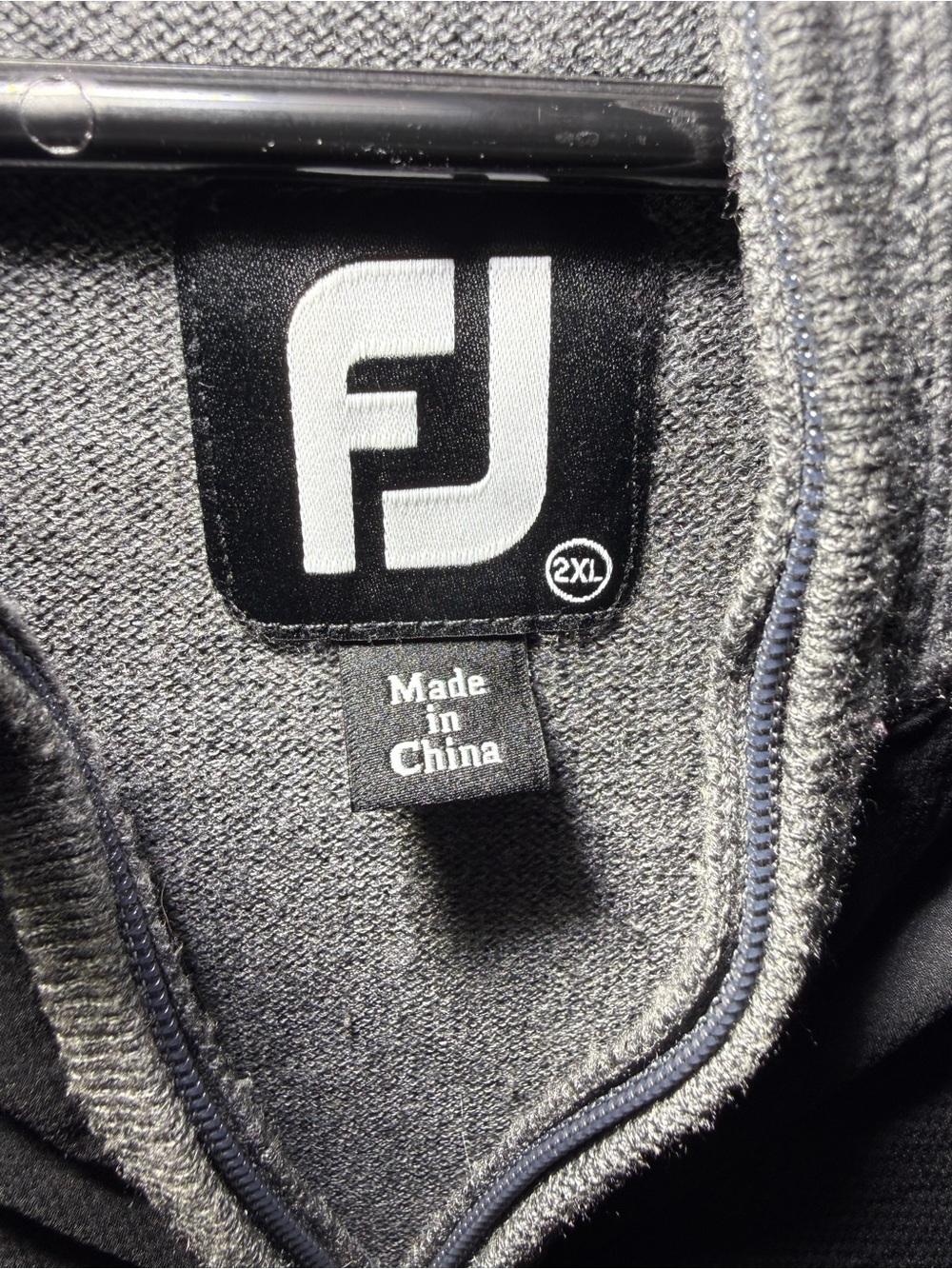 FootJoy Gray Heather 1/4 Zip Pullover with FJ Logo